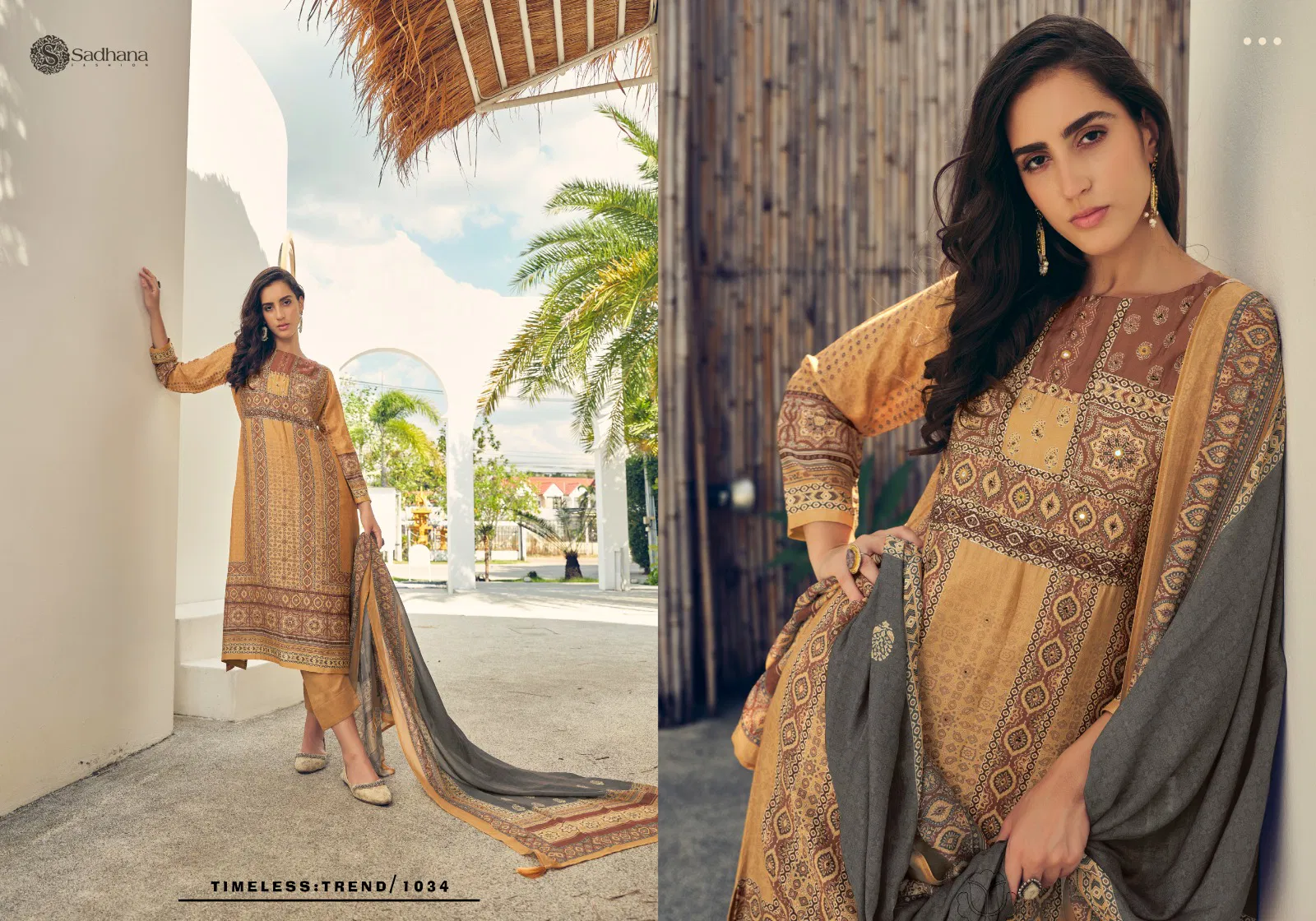 Harleen By Sadhana Muslin Silk Printed Dress Material Wholesale Clothing Distributors In India